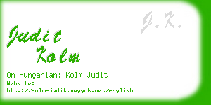 judit kolm business card